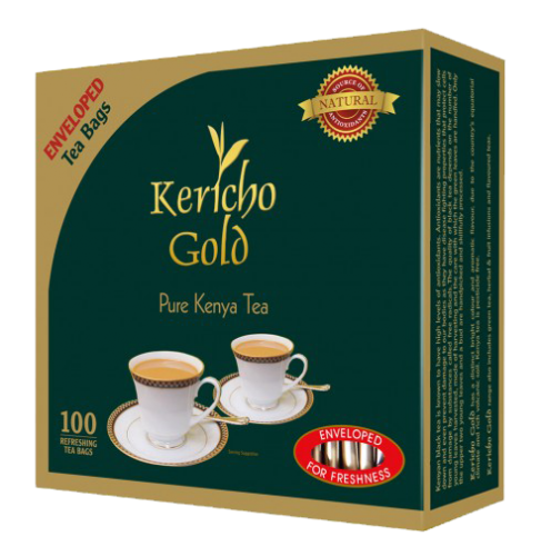 Czarna herbata Kericho Gold – Pure Kenya Tea, 100 torebek, pakowane pojedynczo