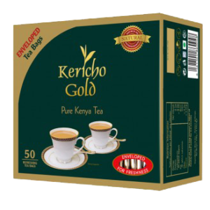 Czarna herbata Kericho Gold – Pure Kenya Tea, 50 torebek, pakowane pojedynczo
